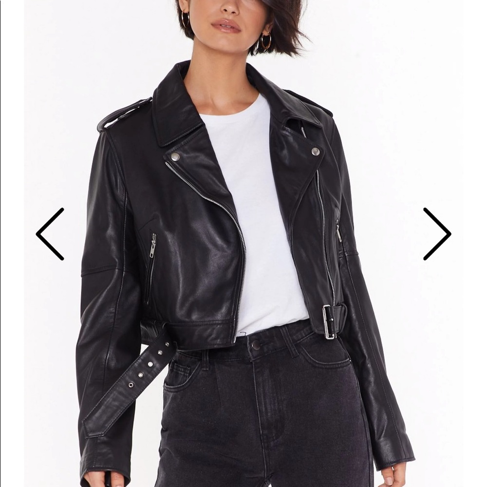 Nasty Gal Leather Biker Jacket